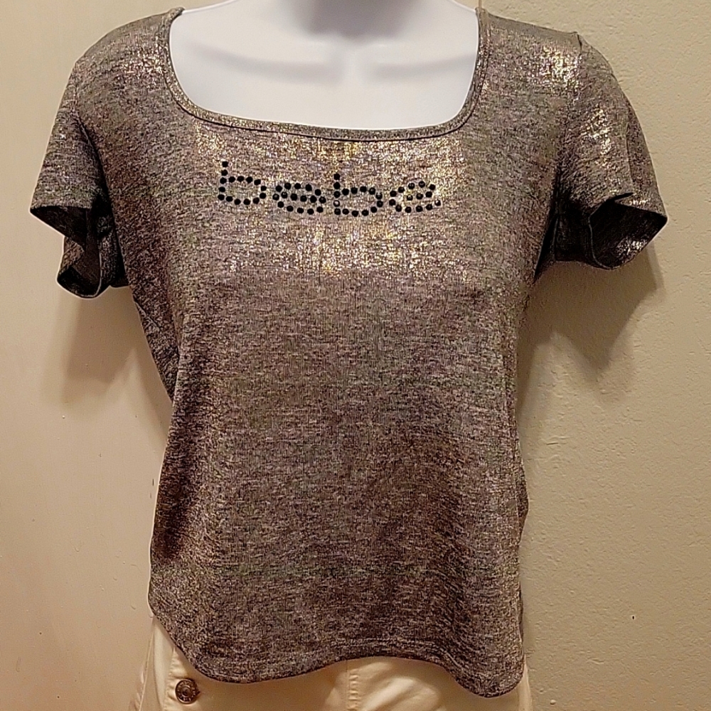 BEBE MATALLIC TOP